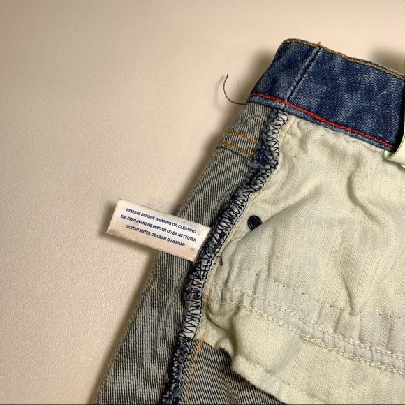 Tommy Hilfiger Women’s Distressed Jean Skirt Sz 8 - Picture 4 of 7